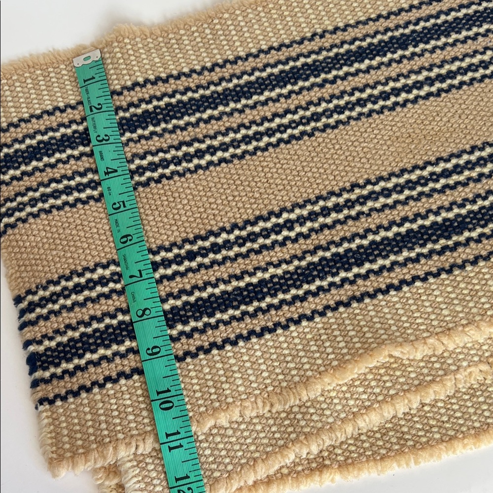 Set of 4 Vintage Scandinavian Rustic Striped Woven Placemats - Picture 5 of 6